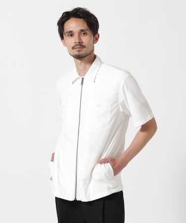 《WEB&DEPOT限定》ZIP UP WORK SHIRT "25" / ジップアップ ワーク半袖シャツ / AVIREX