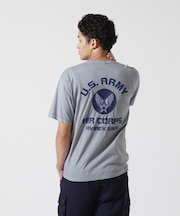 FADE WASH EMBROIDERY T-SHIRT ”U.S.AAC”