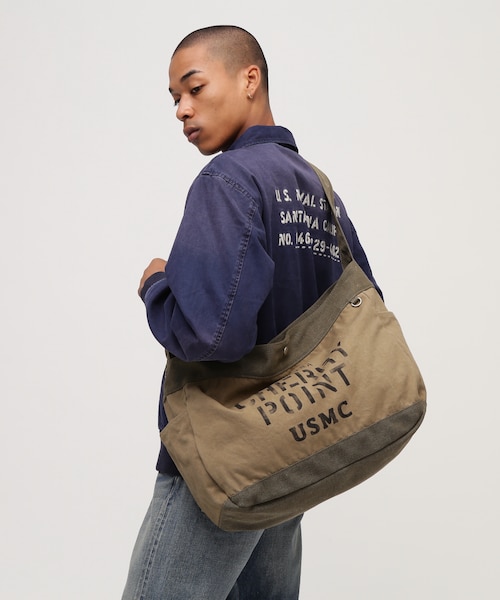 COATING CANVAS NEWSPAPER BAG ”CHERRY POINT”｜アヴィレックスの通販