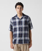 ONE POINT OMBRE CHECK SHIRT ／ 半袖 ワンポイント オンブレチェックシャツ ／ AVIREX ／ アヴィレックス