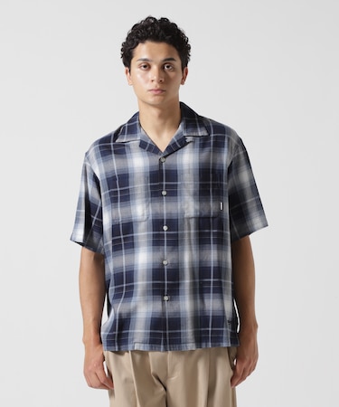 ONE POINT OMBRE CHECK SHIRT ／ 半袖 ワンポイント オンブレチェックシャツ ／ AVIREX ／ アヴィレックス