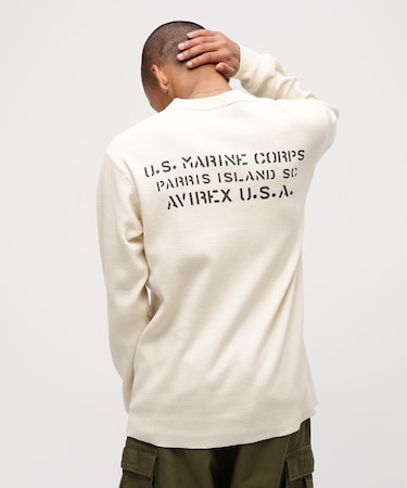 《WEB&DEPOT限定》STENCIL HONEYCOMB WAFFLE L/S T-SHIRT