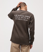 《WEB&DEPOT限定》STENCIL HONEYCOMB WAFFLE L／S T-SHIRT