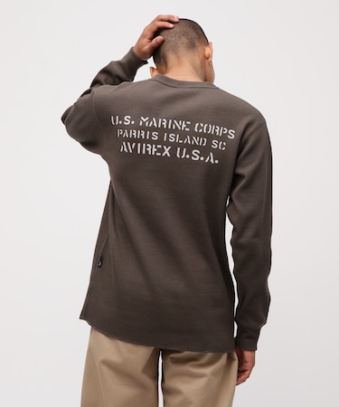 《WEB&DEPOT限定》STENCIL HONEYCOMB WAFFLE L／S T-SHIRT