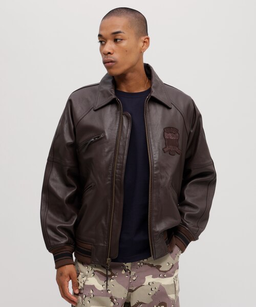 ジャケット・アウター AVIREXLIGHT SIGNATURE VARSITY JACKET LIGHT SIGNATURE VARSITY JACKET / ライト シグネチャー バー