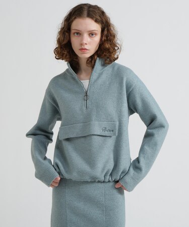 《直営店限定》SHAGGY STAND PULLOVER KNIT／シャギーニット