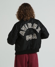 《WOMAN》LEOPARD LOGO MA-1