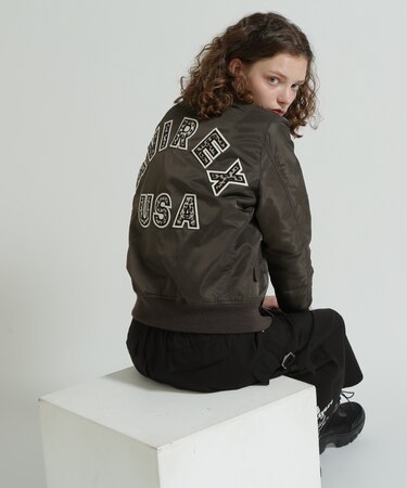 《WOMAN》LEOPARD LOGO MA-1