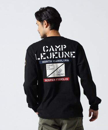 CAMP LEJEUNE PATCHED L／S T-SHIRT