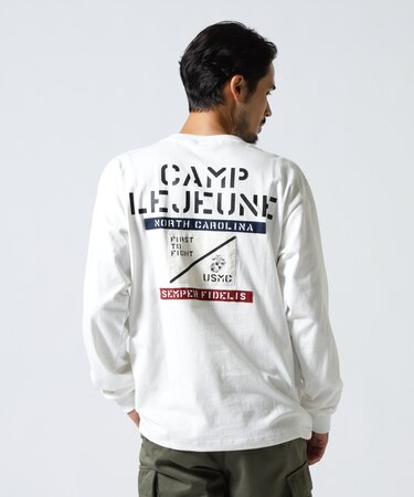 CAMP LEJEUNE PATCHED L／S T-SHIRT