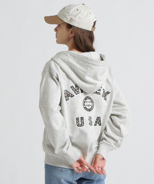 トップス AVIREX LEOPARD VARSITY LOGO PARKA 取扱店限定アイテム》LEOPARD VARSITY LOGO PARKA｜アヴィレックスの