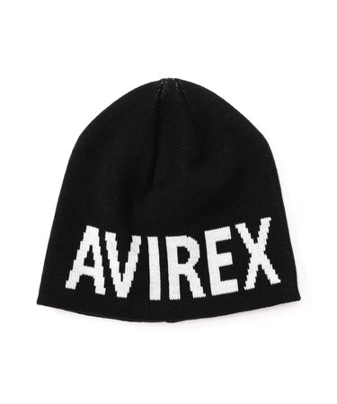 《直営店限定》AVIREX LOGO BEANIE／ロゴ ビーニー／ニットキャップ