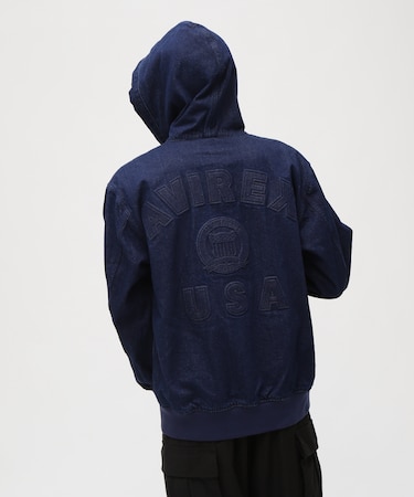 《直営店限定》DENIM SIGNATURE LOGO PARKA ／ デニム シグネチャーロゴ パーカー