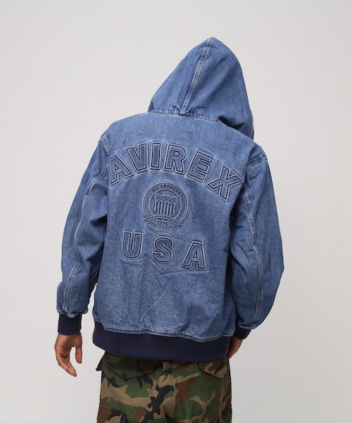 直営店限定》DENIM SIGNATURE LOGO PARKA ／ デニム シグネチャーロゴ