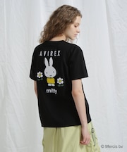 《AVIREX×miffy》WEB限定 EMBROIDERY T-SHIRT／アヴィレックス×ミッフィー 刺繍Tシャツ