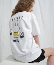 《AVIREX×miffy》WEB限定 EMBROIDERY T-SHIRT／アヴィレックス×ミッフィー 刺繍Tシャツ