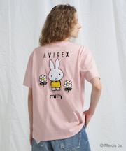《AVIREX×miffy》WEB限定 EMBROIDERY T-SHIRT／アヴィレックス×ミッフィー 刺繍Tシャツ