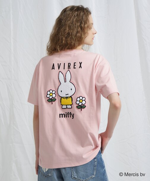 《AVIREX×miffy》WEB限定 EMBROIDERY T-SHIRT／アヴィレックス×ミッフィー 刺繍Tシャツ