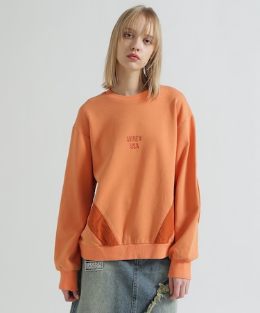 COLOR BLOCK MILITARY PULLOVER