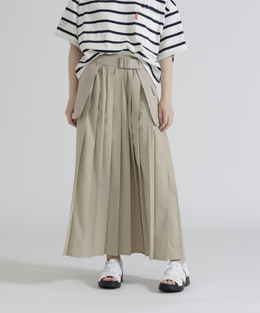 MILITARY POCKET BELT POUCH PLEATED SKIRT