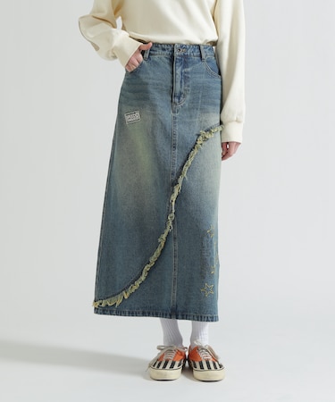 WAPPEN DENIM LONG SKIRT