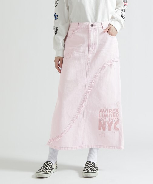 WAPPEN DENIM LONG SKIRT