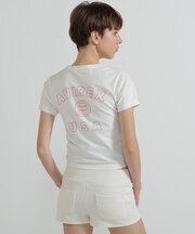 《WOMAN》VARSITY LOGO MINI T-SHIRT