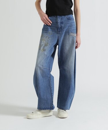 WAPPEN BARREL LEG DENIM PANTS