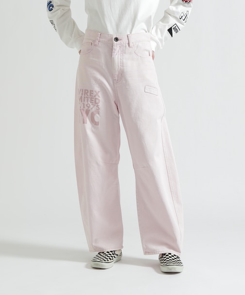 WAPPEN BARREL LEG DENIM PANTS