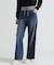 WAIST RIB COLOR BLOCKED DENIM PANTS