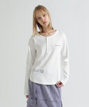 《WOMAN》HONEYCOMB WAFFLE HENLEY