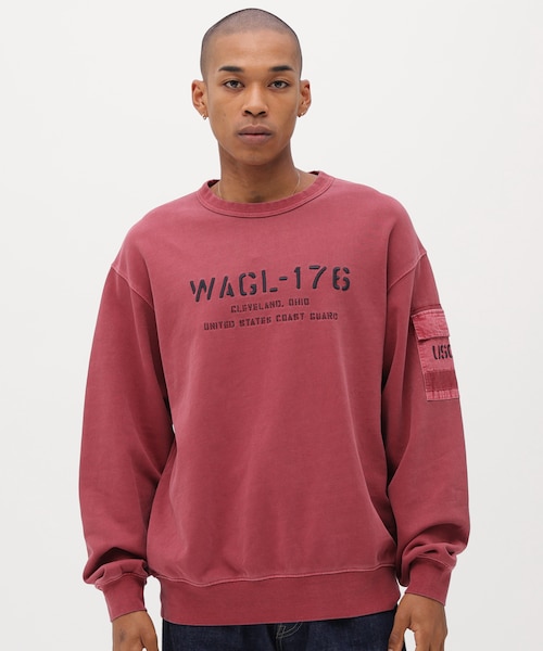 【NEW】アヴィレックス（AVIREX）/FADED MIL．POCKET CREWNECK SWEAT FADED MIL.POCKET CREWNECK SWEAT｜アヴィレックスの通販｜&mall