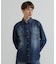 《WOMAN》DENIM SHIRT WITH GRAFFITI PRINT