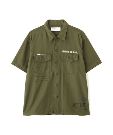 AGED-LOOK S/S UTILITY SHIRT