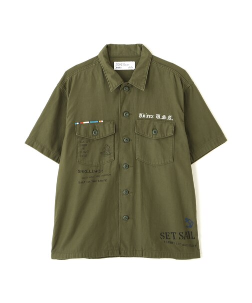 AGED-LOOK S/S UTILITY SHIRT