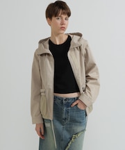《WOMAN》MILITARY ZIP POCKET DETACHABLE JACKET