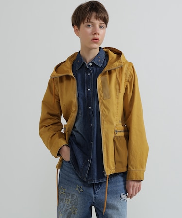 《WOMAN》MILITARY ZIP POCKET DETACHABLE JACKET