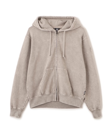 ACID WASH ZIP UP HOODIE
