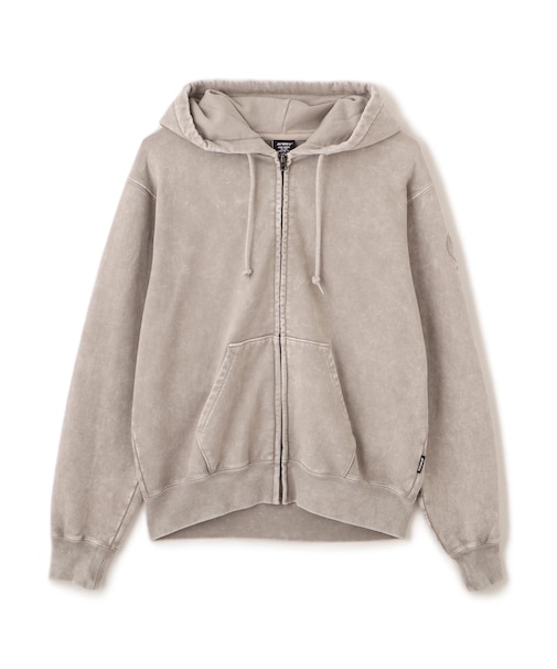 ACID WASH ZIP UP HOODIE
