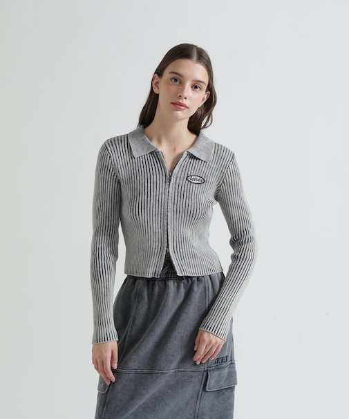 VINTAGE WASH WAPPEN KINT CARDIGAN