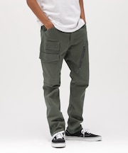 STRETCH HERRINGBONE CARGO PANTS