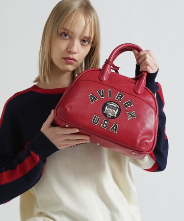 《直営店限定》VARSITY LEATHER MINI-BOSTON BAG ／ AVX5625