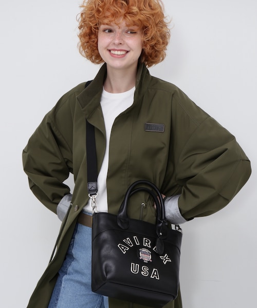 直営店限定》VARSITY LEATHER MINI TOTE BAG ／ AVX5626