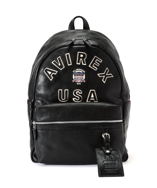 新品タグ付 AVIREX VARSITY オールレザー リュック デイパック VARSITY LEATHER DAYPACK ／ AVX5628｜アヴィレックスの通販｜&mall