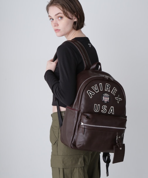 VARSITY LEATHER DAYPACK ／ AVX5628