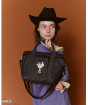 《AVIREX × PEANUTS》DENIM MINI TOTE BAG ／ デニムミニトートバッグ ／ ピーナッツ ／ アヴィレックス