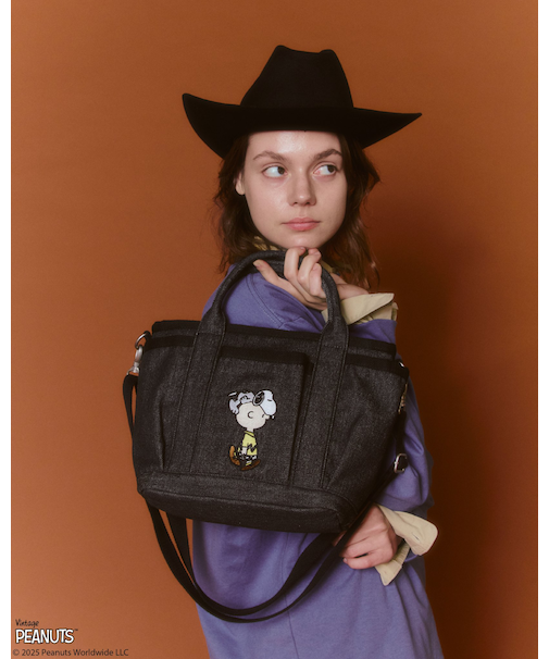 《AVIREX × PEANUTS》DENIM MINI TOTE BAG ／ デニムミニトートバッグ ／ ピーナッツ ／ アヴィレックス