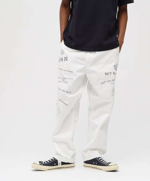 古ちん AGED LOOK STENCIL CHINO PANTS｜アヴィレックスの通販｜&mall（アンド
