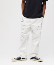 AGED LOOK STENCIL CHINO PANTS