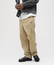 AGED LOOK STENCIL CHINO PANTS